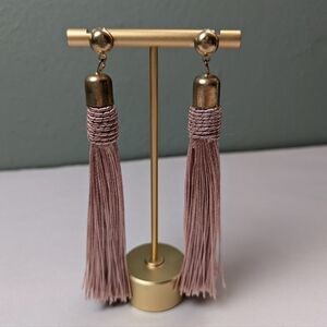 Rose Gold Tassel Earrings